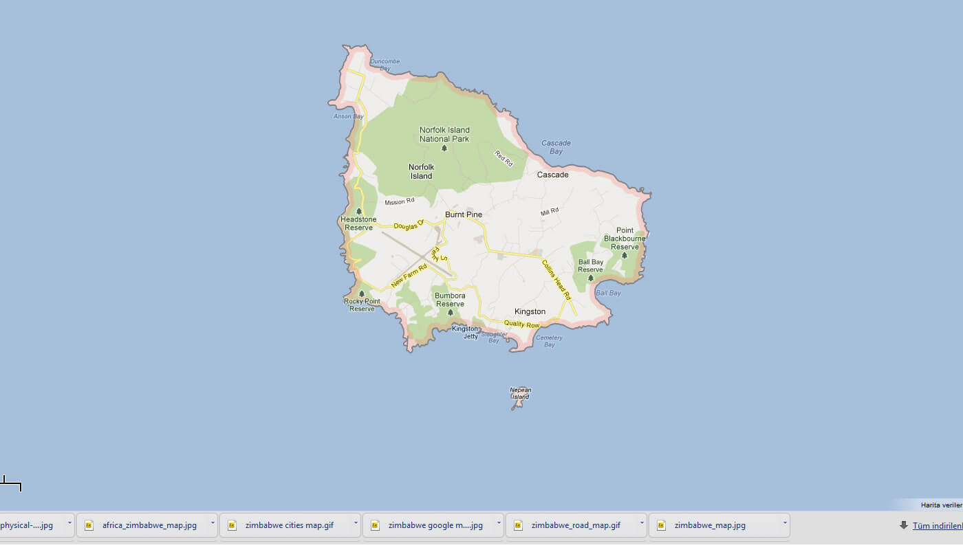 map of norfolk island